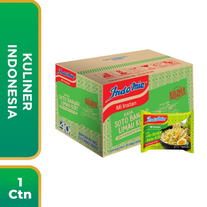 

Promo Bisa COD 1 Dus isi 40 Pcs - Indomie Soto Banjar Limau Kuit