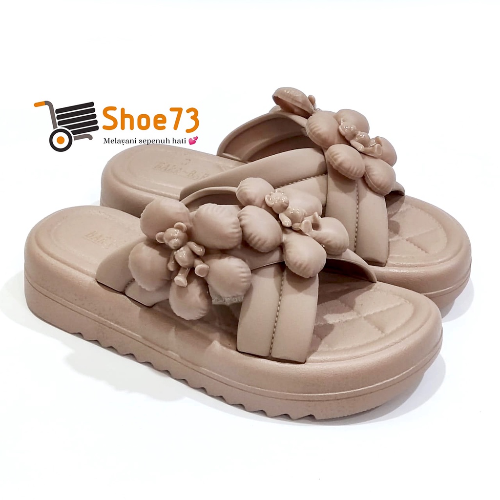 BARA-BARA JSL 2208 V20 NEW SIZE 36-40 ORIGINAL l Sandal Selop Silang Jelly Wanita l Sendal Kokop Cewek Impor