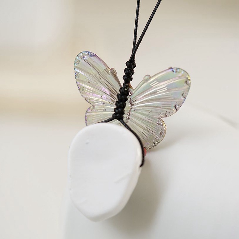Ins Butterfly Ceramic Face Pendant Vintage Kalung Choker Untuk Wanita Perhiasan Aksesoris Hadiah