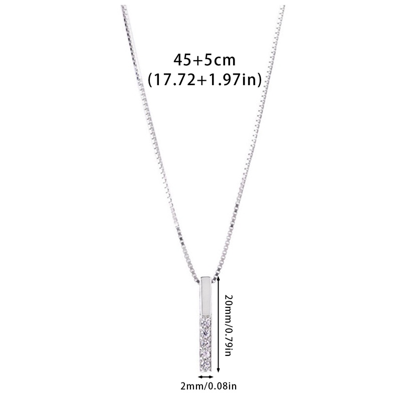 Inf Kalung Liontin Spiral Vertical Bar Untuk Pria Tembaga Perak Emas Polos Panjang Persegi Panjang Pendant Necklace Perhiasan Sederhana Aksesoris Minimalis