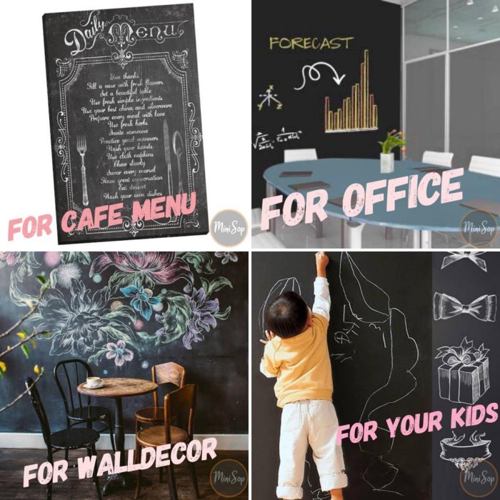 

STIKER PAPAN TULIS WHITEBOARD BLACKBOARD KAPUR STICKER 60X200CM - GREENBOARD, 60 X 200 CM