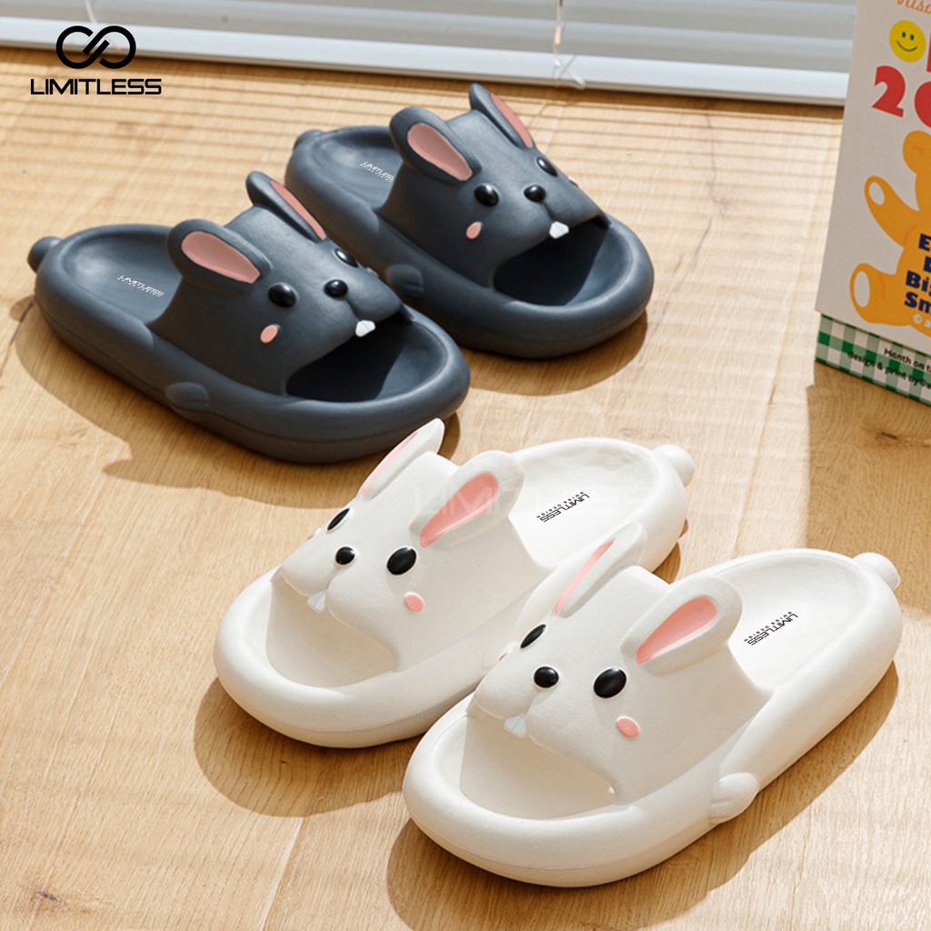 Sandal Slop Kelinci Anak Lucu Terbaru 2023 Sendal Rabbit Anak Hingga Dewasa Wanita Sandal Bunny Anak Perempuan Slip On