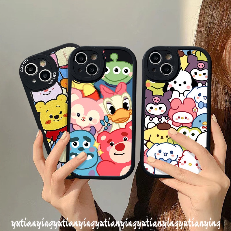 Lovely Case Untuk Samsung A12 A34 A14 A04 A23 A13 A04s A54 M12 Kartun Disney Teman Winnie the Pooh Tigger Piglet Lucu Strawberry Bear Manyo Lembut TPU Penutup Belakang