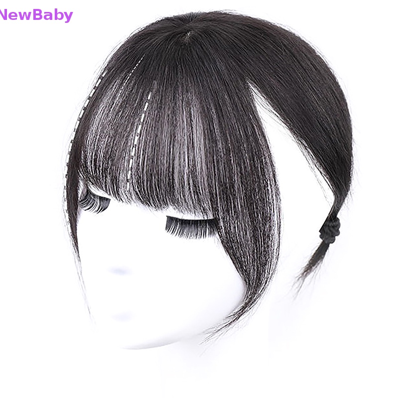 Newbaby Sintetis 3D Air Bangs Hair Clip-In Poni Ekstensi Pinggiran Palsu Natural Fake ID