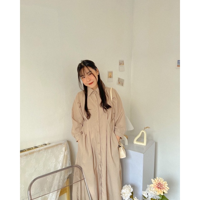 KANON - Merlin Dress - Dress kemeja simple big size / oversize