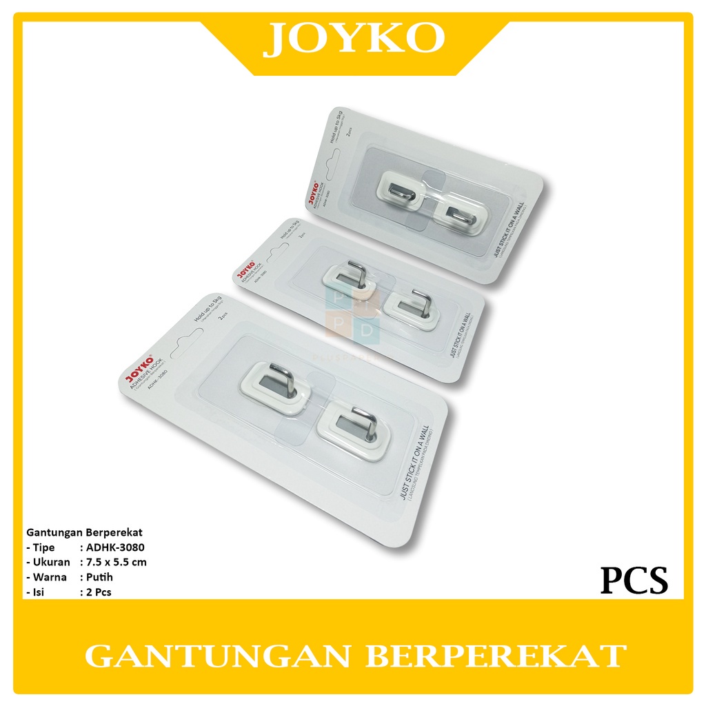 Joyko Adhesive Hook ADHK - 3080 - Cantolan Dinding serba guna - Pcs