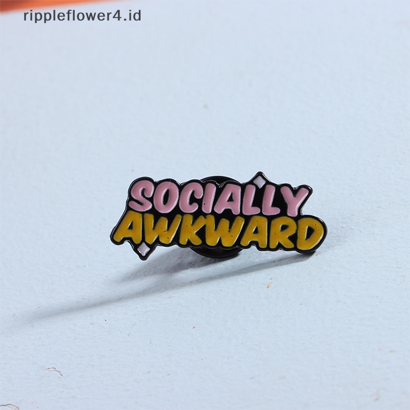 {rippleflower4.id} Kreatif Enamel Pin Kerah Lencana Bros Lucu Fashion Perhiasan Alloy Aksesoris Pakaian Hadiah Bros Tetesan Minyak~