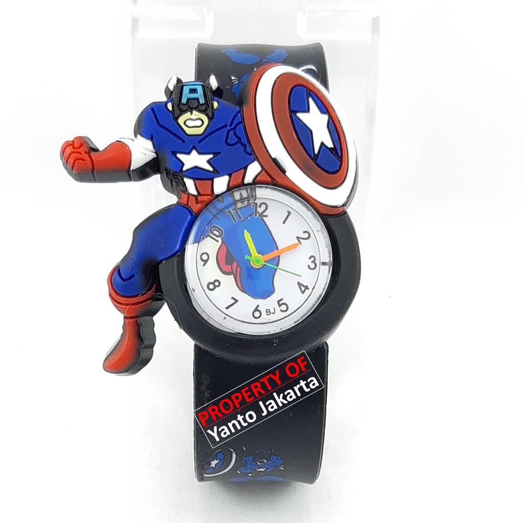 JAM TANGAN ANAK LAKI LAKI CAPTAIN AMERICA 3-12 TAHUN