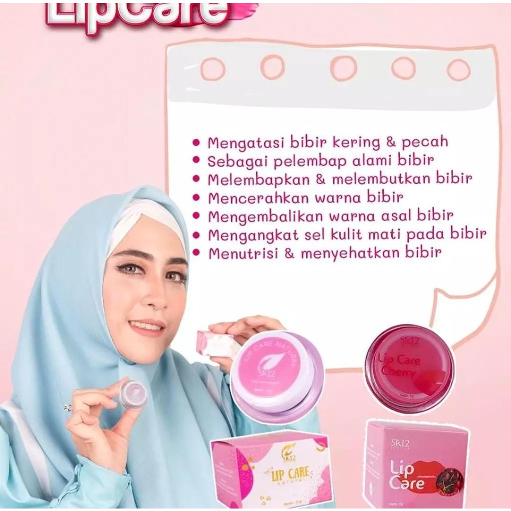 SKINCARE HERBAL SR12 LIP BALM Pelembab Bibir Pencerah Warna Bibir Alami Solusi Bibir Kering dan Hitam BPOM