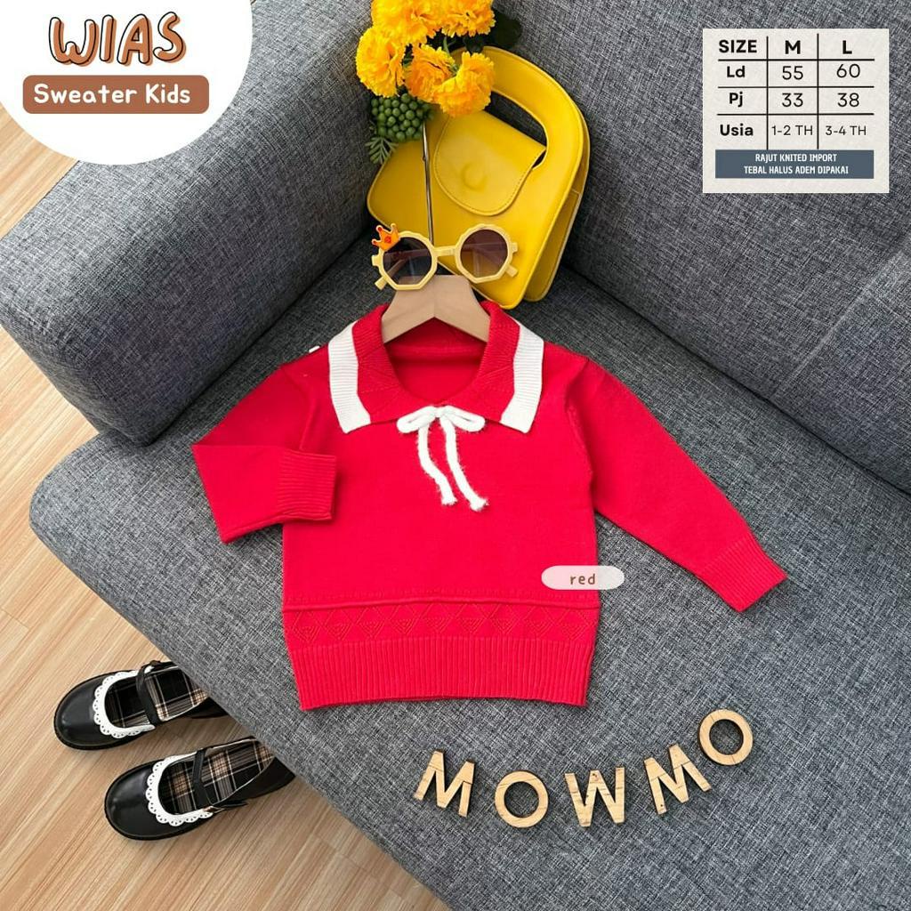 WIAS SWEATER ORI MOWMO KIDS | (M,1-2/L,3-4th) Knit Import Premium