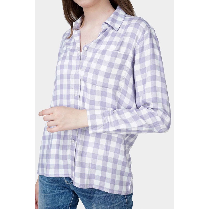Ninety Degrees Kemeja Wanita Laneige White Purple 24614D9WU