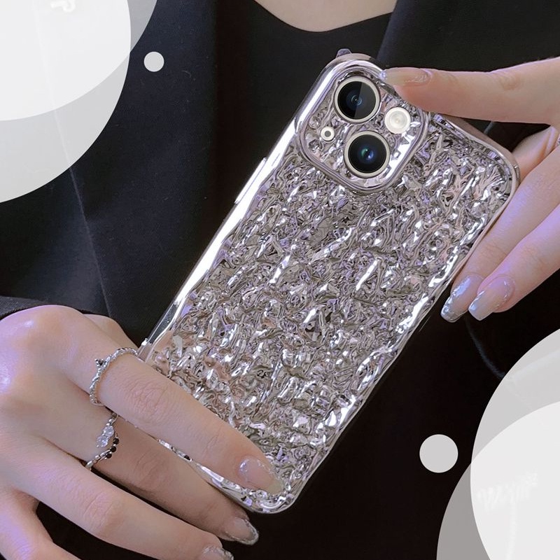 Luxury Sparkly Bling Blue Electroplated Stone pattern Soft Case IPhone 11 12 13 14 Pro Max Women's Fashion Gift Pink Rose gold Fashion Missconnie case