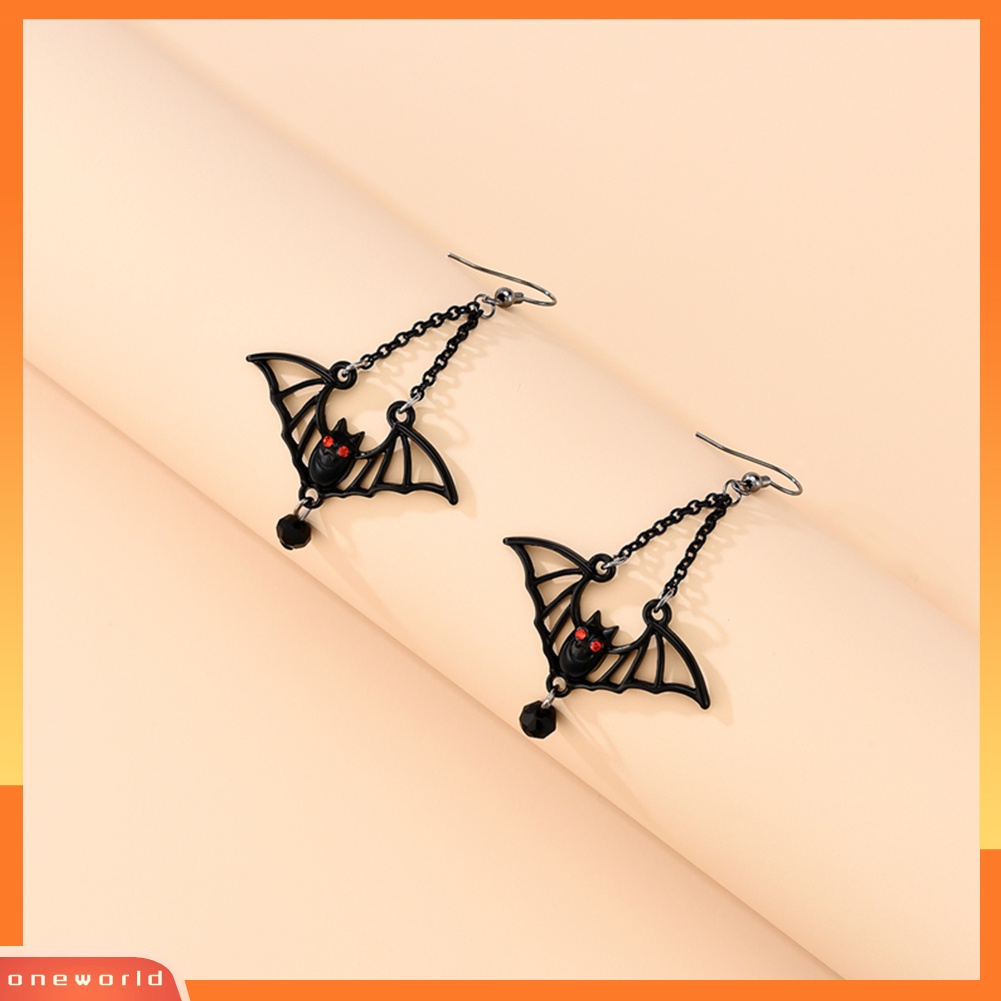 [WOD] Wanita Kreatif Bentuk Kelelawar Eardrop Kait Anting Perhiasan Hadiah Dekorasi Halloween