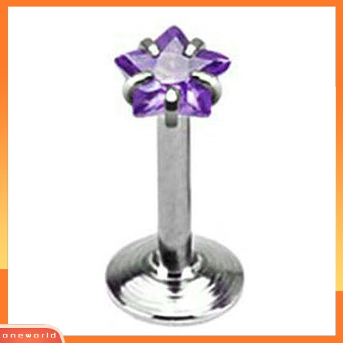 [WOD] Pentagram Wanita Telinga Tulang Rawan Stud Earring Barbel Perhiasan Tindik Tubuh Charm