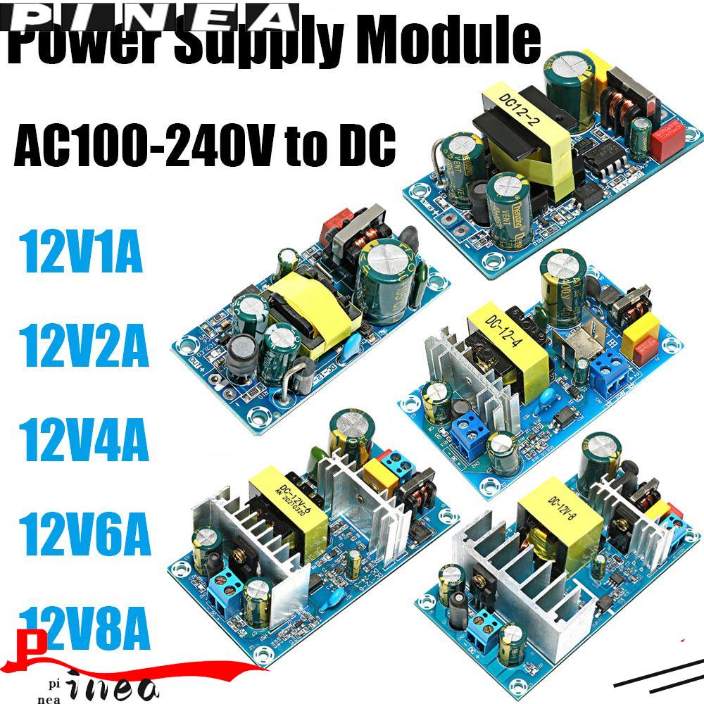 Modul Power Supply Nanas Proteksi Overvoltage Komponen Listrik Adapter AC100-240V Ke DC 12V