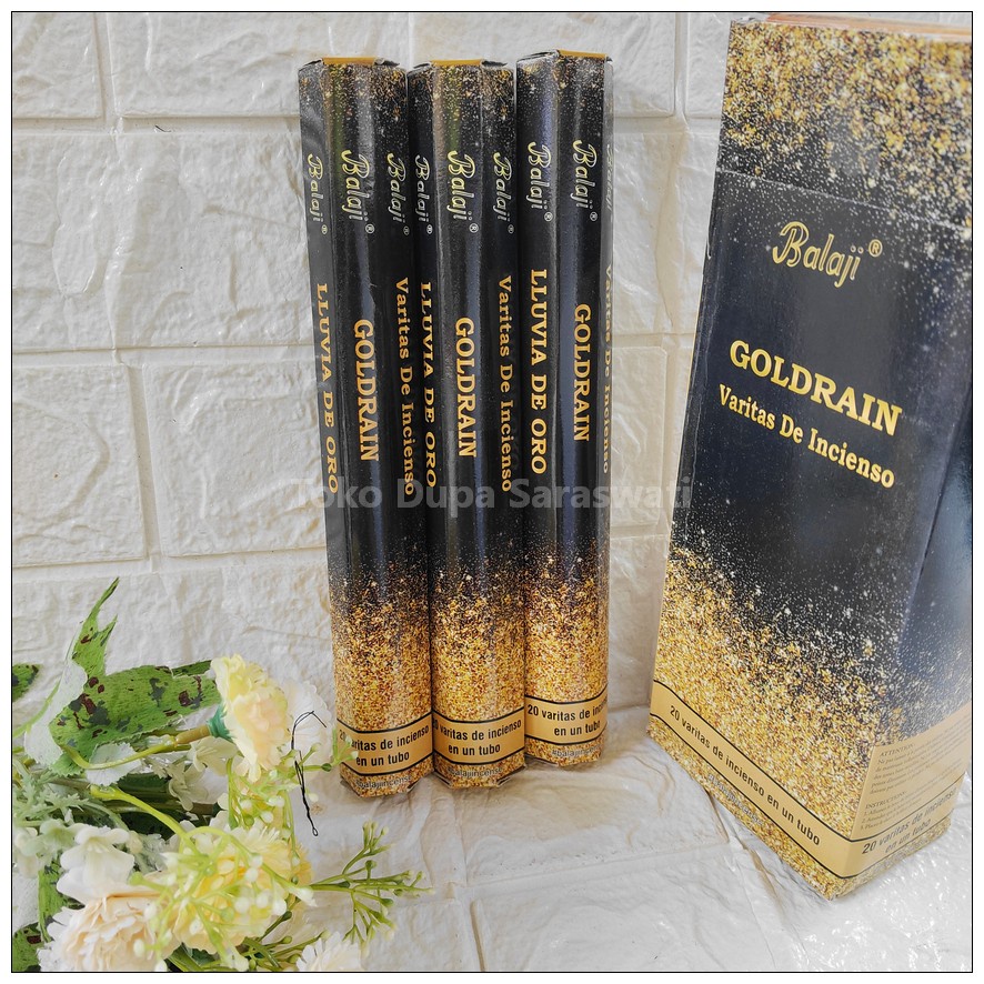 Hio Dupa Wangi Aromaterapi Gold Rain Hexagonal Isi 20 Stik Balaji