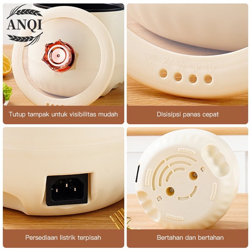 ANQI 1888 Panci Listrik Serbaguna Untuk Goreng / Rice cooker Masak Nasi /  Hot pot Panci Listrik Multifungsi VS-1863