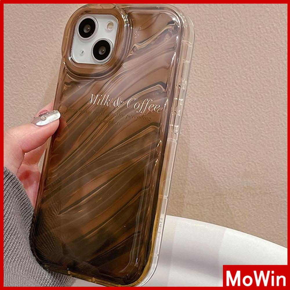 Caae iPhone 14 Pro Max iPhone Case Laser Reflektif Bening Case TPU Soft Case Airbag Tahan Guncangan Coklat Sederhana Kompatibel dengan iPhone 13 Pro Max 12 Pro Max 11 Xr X Max 7Plus 8Plus