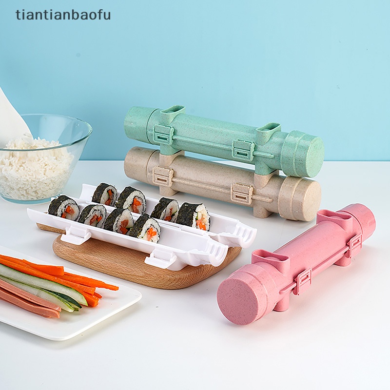 [tiantianbaofu] Cylinder Sushi Making Machine Cetakan Nasi Daging Gulung Jepang Rice Ball Mold Boutique