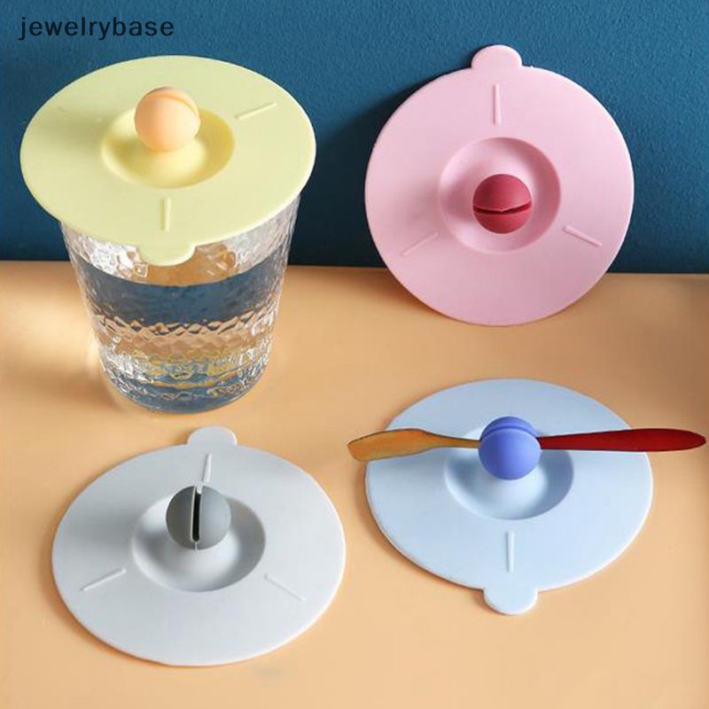 [jewelrybase] Reusable Silicone Cup Cover Cute Seal Penutup Cangkir Hisap Tahan Debu Anti Bocor Teh Kopi Tutup Cap Cangkir Aksesoris Butik