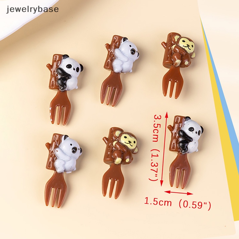 [jewelrybase] Kartun Buah Garpu Tusuk Gigi Hewan Lucu Pilihan Makanan Mini Lunch Box Dekorasi Alat Suplemen Makanan Anak Butik
