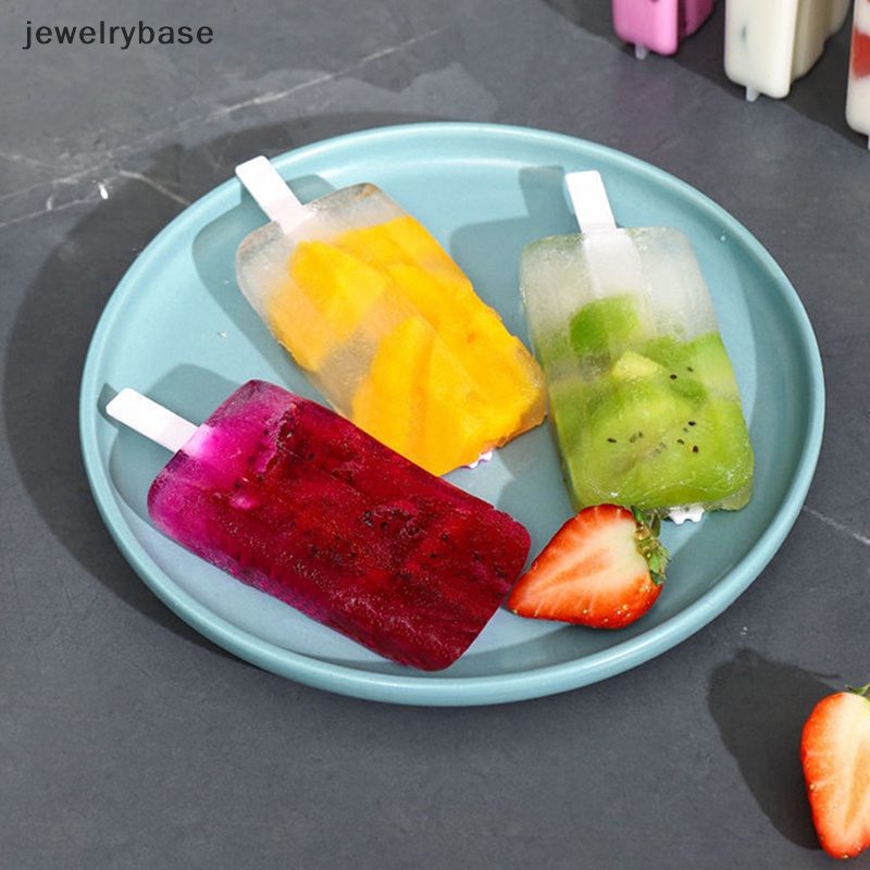 [jewelrybase] Cetakan Es Krim Set Popsicle Maker Ice Tray Dengan Tutup Stik DIY Alat Dapur Butik