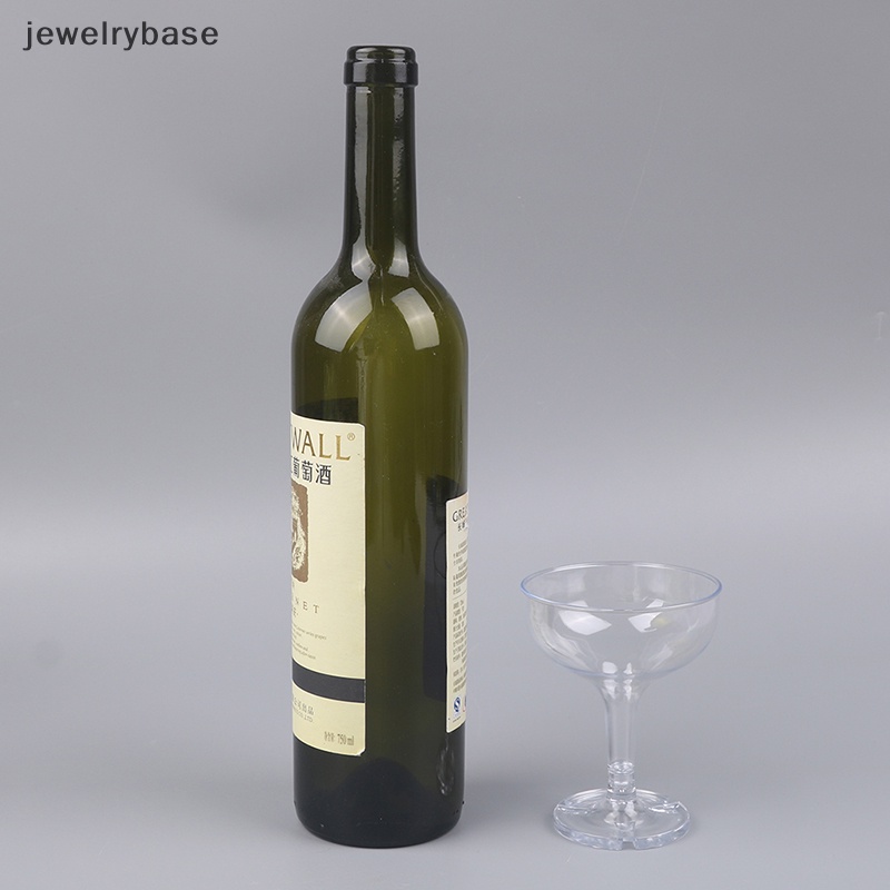 [jewelrybase] 6pcs Gelas Wine Akrilik Bening Minum Champagne Party Wedding Cups Boutique