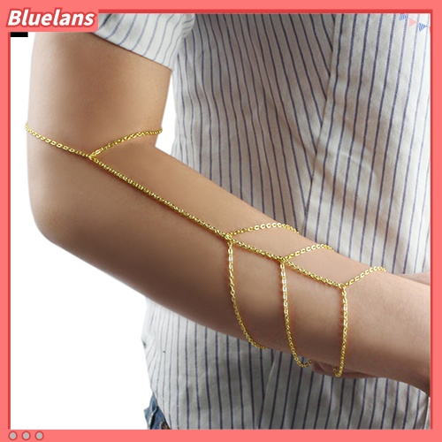 [BLS] Wanita Berlapis Upper Arm Shoulder Slave Harness Rantai Ban Lengan Manset Armlet Bracelet