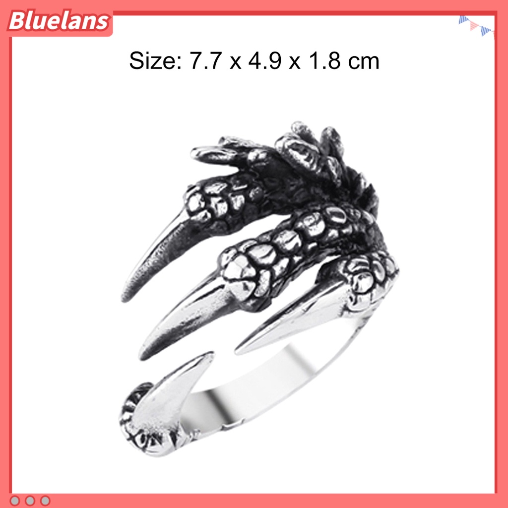 [BLS] Fashion Unisex Baja Titanium Cakar Naga Terbuka Jari Cincin Perhiasan Pesona Hadiah
