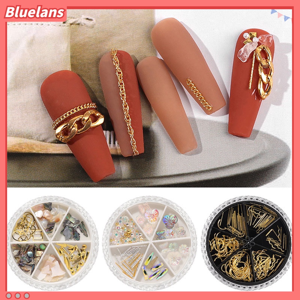 [BLM] 6kisi/set Rivet Butterfly Decals DIY Nail Art Payet Manicure Dekorasi