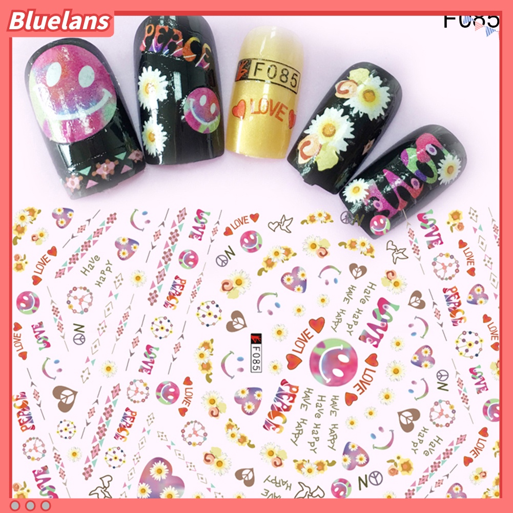 [BLM] 1lembar Huruf Panda Decal Nail Art Stiker DIY Tips Dekorasi Manicure Tools