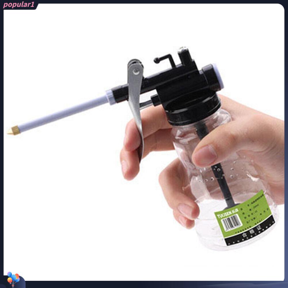 Populer 250ml Transparent Oil Can Oiler Botol Oil Pot Selang Plastik Transparan