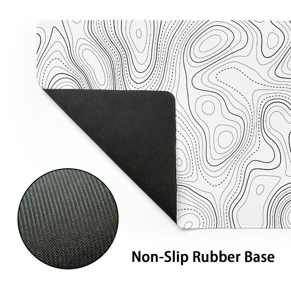 Populer Mouse Pad Kantor Motif Garis Besar Desk Pad