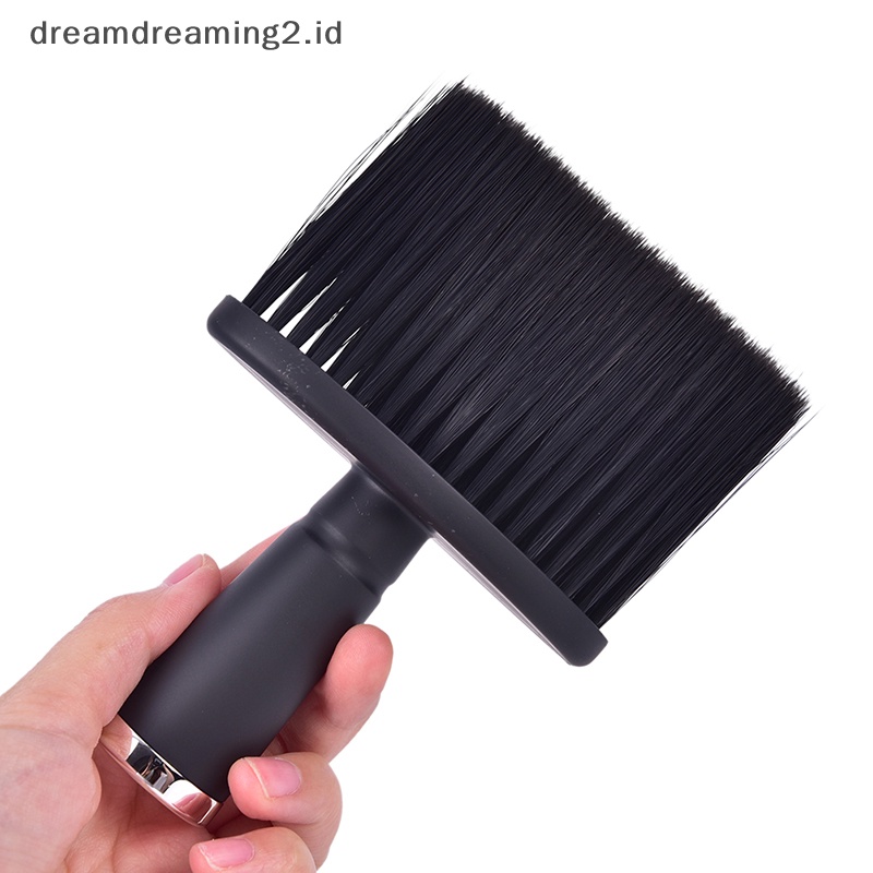 (drea) Sikat Kemoceng Wajah Leher Hitam Lembut Barber Hair Clean Hairbrush Beard Brush //