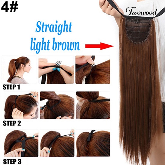 Twowood Wanita Mengikat Ponytail Ponytail Sopak Klip Dalam Ekstensi Rambut Hair Pieces