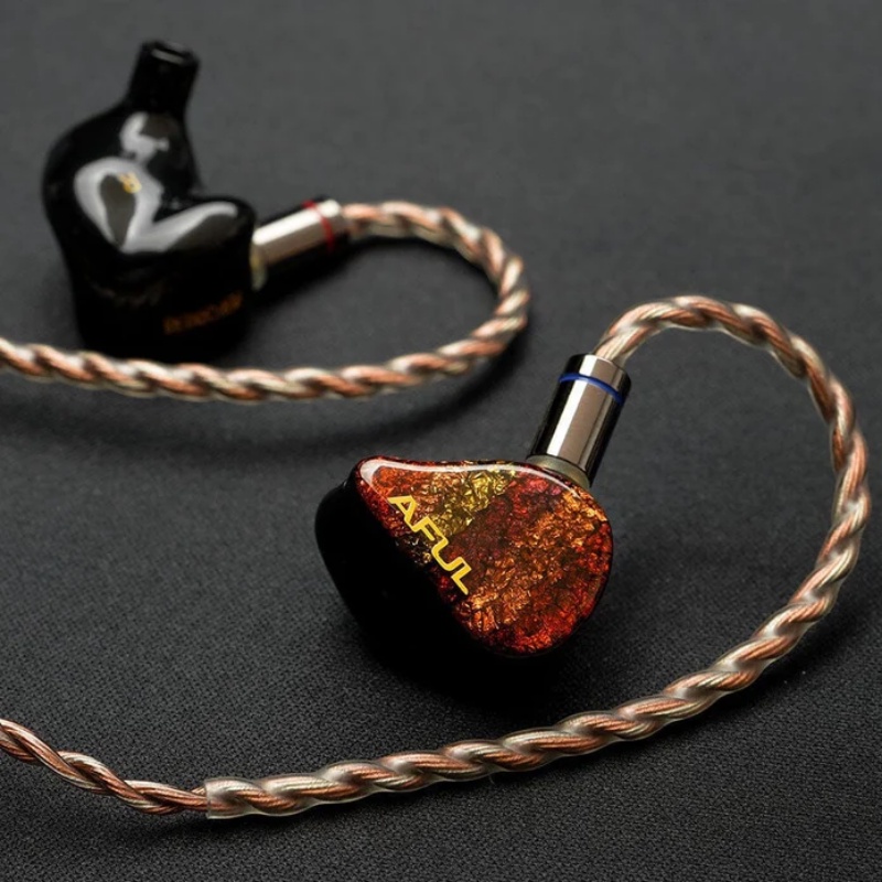 Earphone Kabel Monitor In-ear Wired Monitor Aful8/Pewangi8 1DD+7BA Hybrid IEMs Dengan Kabel Lapis Perak OCC Kemurnian Tinggi