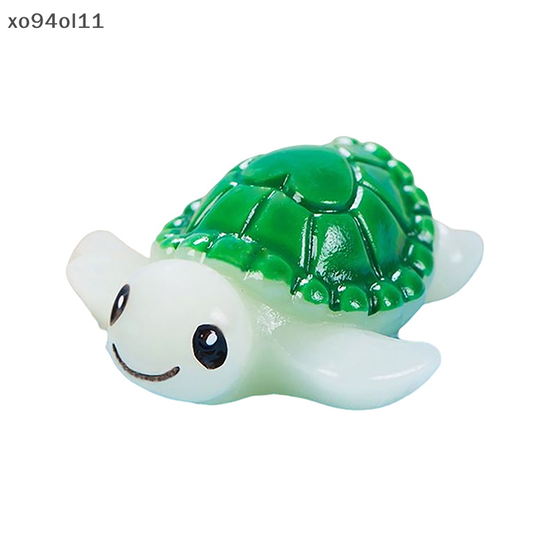 Xo Mini Green Turtle Tortoise Kura Figure Kura Laut Miniatur Kura Untuk Peri OL