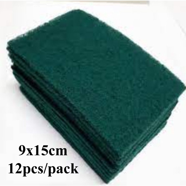 12pcs Sabut Spons Karpet Cuci Piring Ekonomis 9x15cm