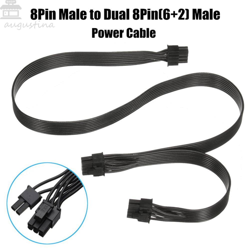 Kabel Listrik Agustina 8Pin Male PCI-E Male to Male Dual 8Pin Video Graphics Power Extension