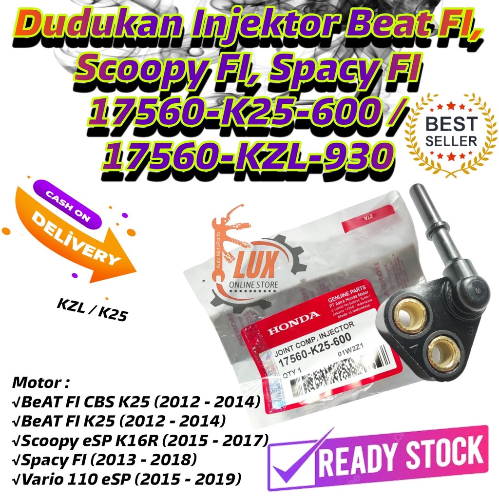 Dudukan Injektor Beat FI, Scoopy FI, Spacy FI 17560-K25-600 / 17560-KZL-930 (kzl,k25) joint injektor
