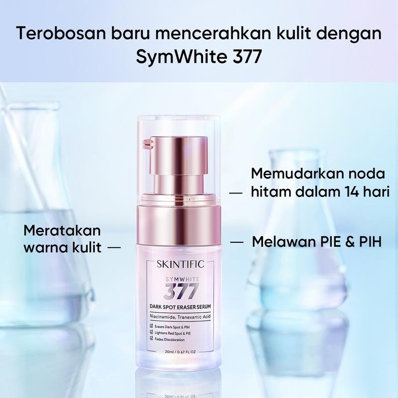 SKINTIFIC Paket 3PCS with Brightening Moisturizer Glowing Facial Moisture Gel Bundle Niacinamide Pelembab Wajah Whitening Krim Mencerahkan Ceramide Glycolic Acid Symwhite 377 / Anti Acne / Anti Dark Spot / Flek Hitam