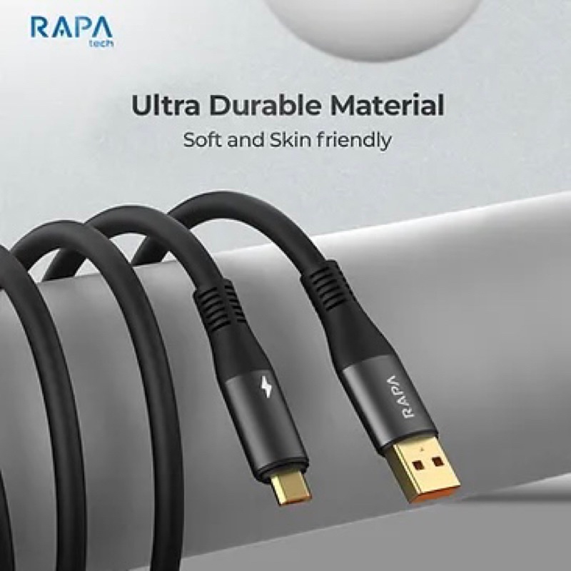 RAPAtech Kabel Data Micro Usb Fast Charging Gold Plated Super Speed Transmisi Data Up to 480 Mbps Data Cable Usb Micro Line Pro original bergaransi