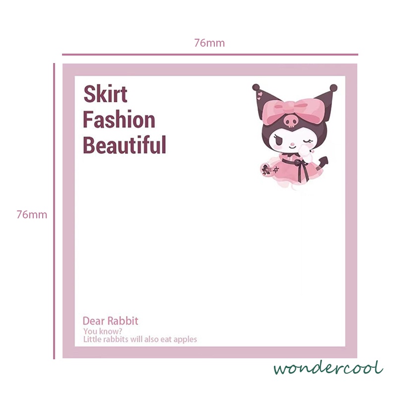 Sticky Note Buku catatan buku catatan siswa yang dapat disobek catatan tempel dekoratif-Won