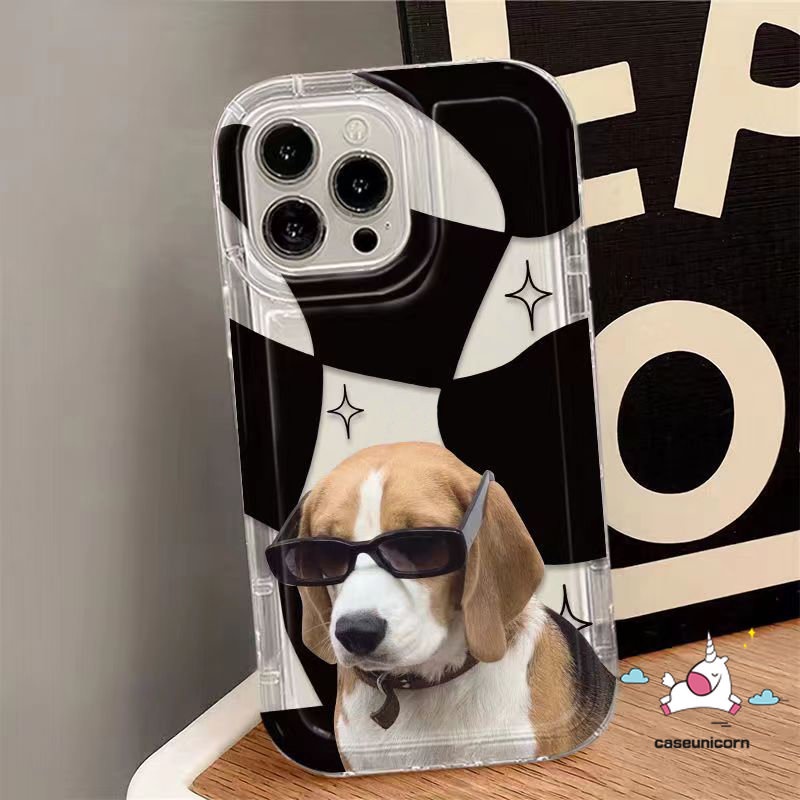 Cute Wear Sunglasse Animal Case Untuk Redmi 12C A1 10 A2 10A 9 9T 9A 9C NFC Redmi Note9 11s 10s 8 10 11 10 Pro Max POCO F4 Kisi Tidak Teratur Cool Cat Dog Couple Airbag Soft Case