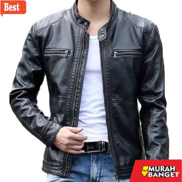 Jaket kulit pria terbaru- Jaket kulit pria premium jeket kulit.original 100% asli garut.jeket kualit
