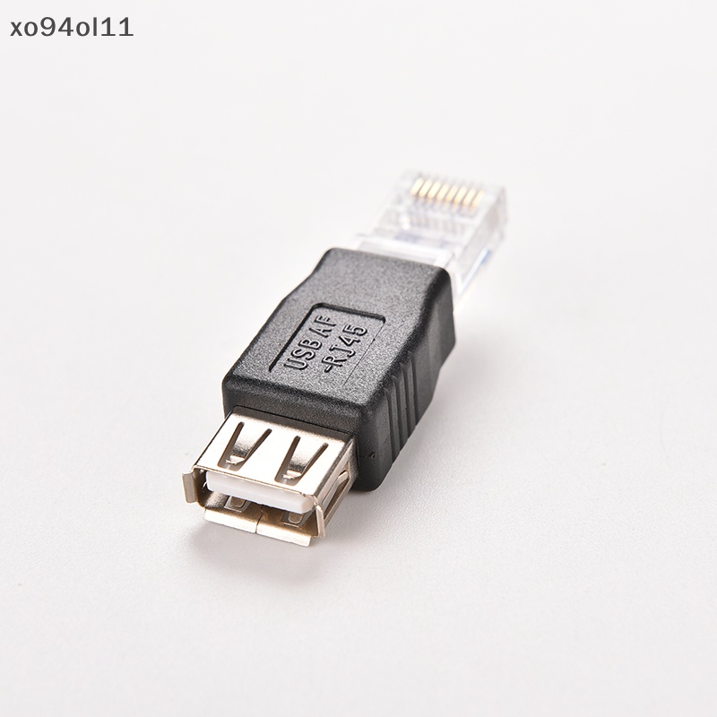 Xo RJ45 Male to USB AF A Female Adapter Socket LAN Jaringan Ethernet Router Plug OL