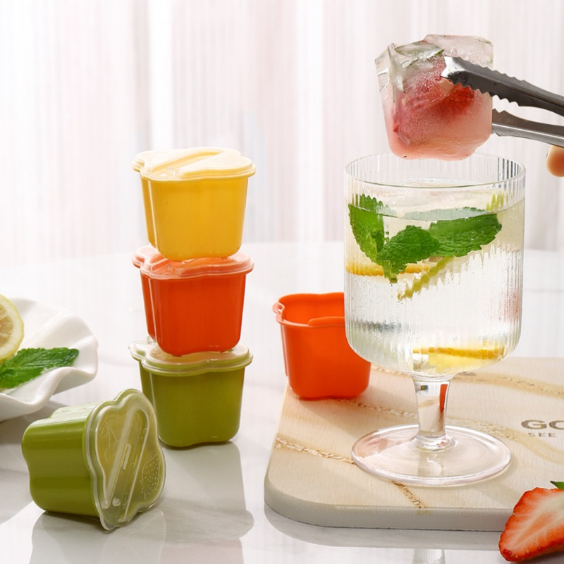 Cetakan Es Loli Silikon/ Easy Release Cetakan Es Krim Persegi Dengan Stik /Popsicle Makers Ice Cube Tray Food Storage