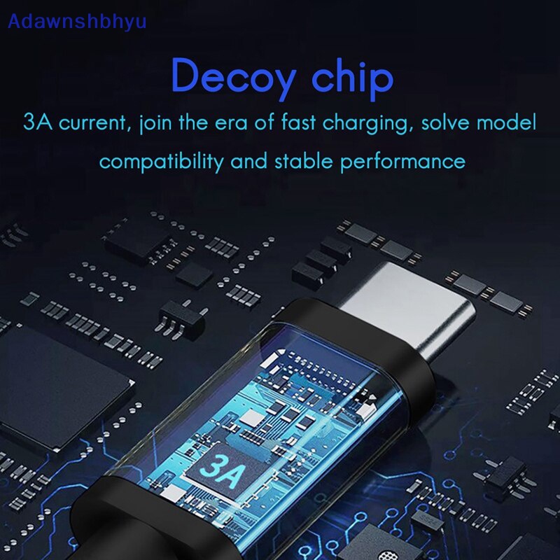 Adhyu 65W 3A 1.5M PD Fast Charge USB TYPE C Male Input To DC Power Line TYPE-C To Square Port Cable Untuk Lenovo Power Charging Cable ID