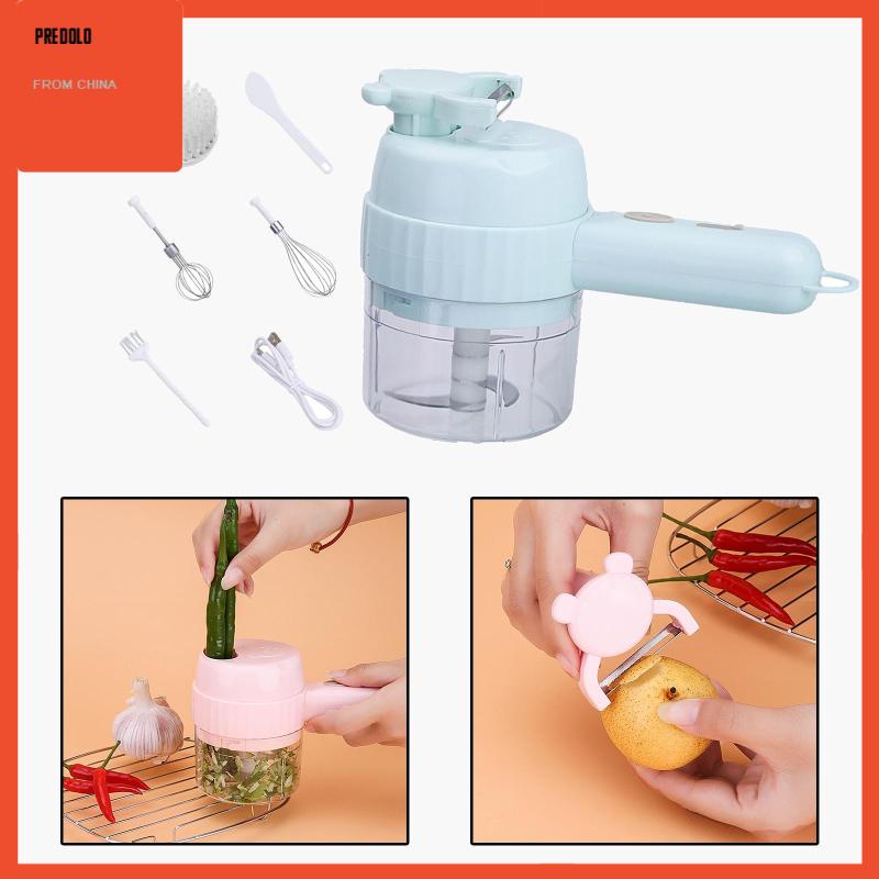 [Predolo] Mini Veggie Chopper Mincer Pemotong Sayuran Elektrik Untuk Wortel Daging Bawang Putih