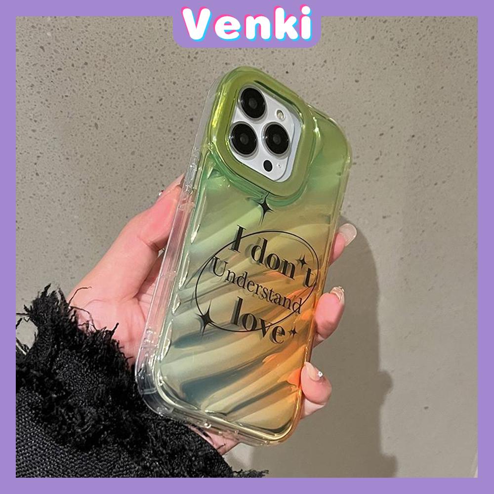 Venki - Untuk Iphone11 iPhone Case Laser Reflektif Transparan Casing Ponsel TPU Lembut Shockproof Airbag Phone Case Bintang Inggris Sederhana Kompatibel Dengan Iphone14 13 Pro Max 12 Pro Max